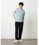 【接触冷感】USAコットン フェイクレイヤード キーネックTシャツ