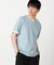 【接触冷感】USAコットン フェイクレイヤード キーネックTシャツ