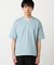 【接触冷感】USAコットン フェイクレイヤード キーネックTシャツ