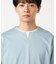 【接触冷感】USAコットン フェイクレイヤード キーネックTシャツ