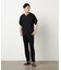 【接触冷感】USAコットン フェイクレイヤード キーネックTシャツ