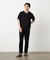 【接触冷感】USAコットン フェイクレイヤード キーネックTシャツ