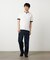 【接触冷感】USAコットン フェイクレイヤード キーネックTシャツ
