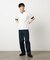 【接触冷感】USAコットン フェイクレイヤード キーネックTシャツ