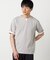 【接触冷感】USAコットン フェイクレイヤード キーネックTシャツ