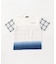 サッカーチェック 切替グラデーション染め 半袖Tシャツ
