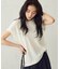 膨れジャガード フレンチスリーブTシャツ