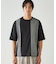 ストライプ ブロッキングTシャツ
