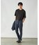 エンボスチェック クルーネックTシャツ