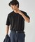 エンボスチェック クルーネックTシャツ