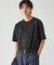 エンボスチェック クルーネックTシャツ