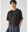 エンボスチェック クルーネックTシャツ