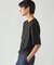 エンボスチェック クルーネックTシャツ