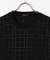 エンボスチェック クルーネックTシャツ