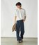 エンボスチェック クルーネックTシャツ