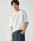 エンボスチェック クルーネックTシャツ