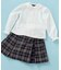 丸襟ピンタック長袖 ブラウス(110-130cm)