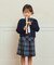 リボンタイ付き チェックプリーツスカート(110-130cm)