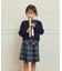 リボンタイ付き チェックプリーツスカート(140-160cm)