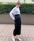【XSサイズ展開】【ロングセラー】ハイウエストサスペンダースカート