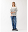 【TRICOTS JEAN MARC】ボートネック ボーダーニットプルオーバー