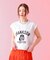 【Le Melange/ル・メランジュ】プリントノースリーブTシャツ/コラボ/ノ