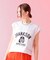 【Le Melange/ル・メランジュ】プリントノースリーブTシャツ/コラボ/ノ