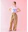 【Le Melange/ル・メランジュ】プリントノースリーブTシャツ/コラボ/ノ