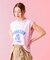 【Le Melange/ル・メランジュ】プリントノースリーブTシャツ/コラボ/ノ