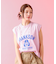 【Le Melange/ル・メランジュ】プリントノースリーブTシャツ/コラボ/ノ