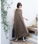 ノースリーブ バルーンワンピース