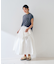 ギャザーサイドデザイン ロングスカート