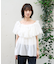 コットンオフショルバルーンブラウス