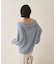 モヘア混オフショルラメニットプルオーバー