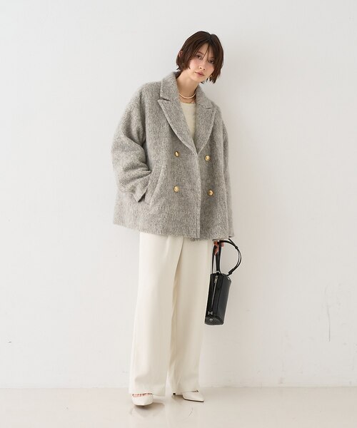 追加4】【一部店舗限定】ラメシャギースライバーPコート/ピーコート