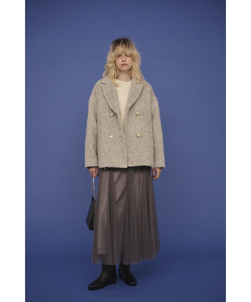 追加4】【一部店舗限定】ラメシャギースライバーPコート/ピーコート