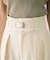 【一部店舗限定】【3サイズ展開】ベルト付きハイウエストタックパンツ