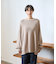 【ストールセット】ポケット付片畦ニットプルオーバー
