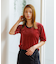 【Le Melange/ル・メランジュ】ベロアボーダーTシャツ/#8541007