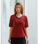 【Le Melange/ル・メランジュ】ベロアボーダーTシャツ/#8541007