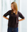 【Le Melange/ル・メランジュ】ベロアボーダーTシャツ/#8541007