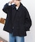 【2サイズ展開】ウール混ショート丈スライバーコート