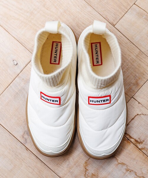 HUNTER/ハンター】イン/アウト ニッティド カフ スリッパ― ブーツ/K