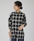 オンブレーチェックオーバーシャツ