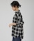 オンブレーチェックオーバーシャツ