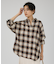 オンブレーチェックオーバーシャツ
