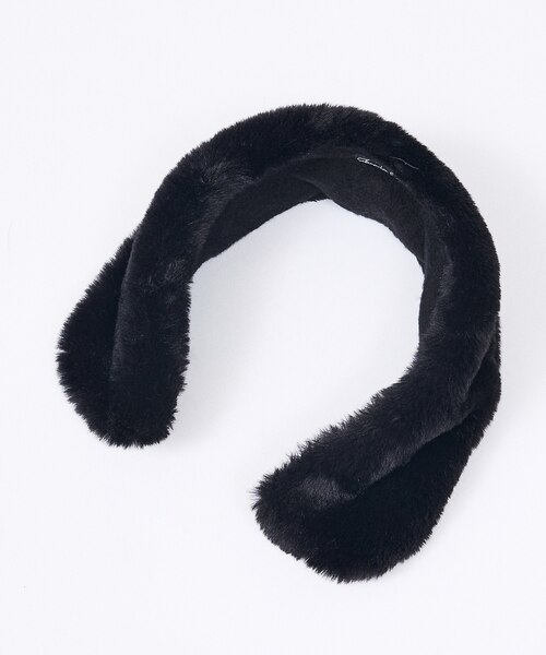 Jennifer Ouellette フェイクファー カチューシャ 黒 Jennifer