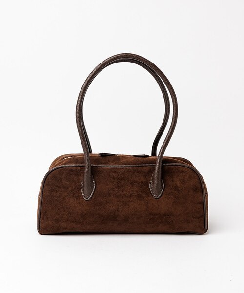 VELETTO/ヴェレット】スエードボストンバッグ/バッグ/ブラウン/合成