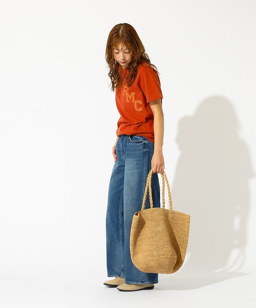 MADE IN MADA /メイドインマダ】ALICE MM BAG：ラフィア｜ルージュ
