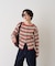 ストライプ組織2WAYニット/カーディガン